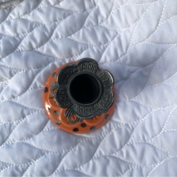 Vintage Brass & Ceramic Candlestick Holder Anthropologie Made India 3” - Picture 2 of 6